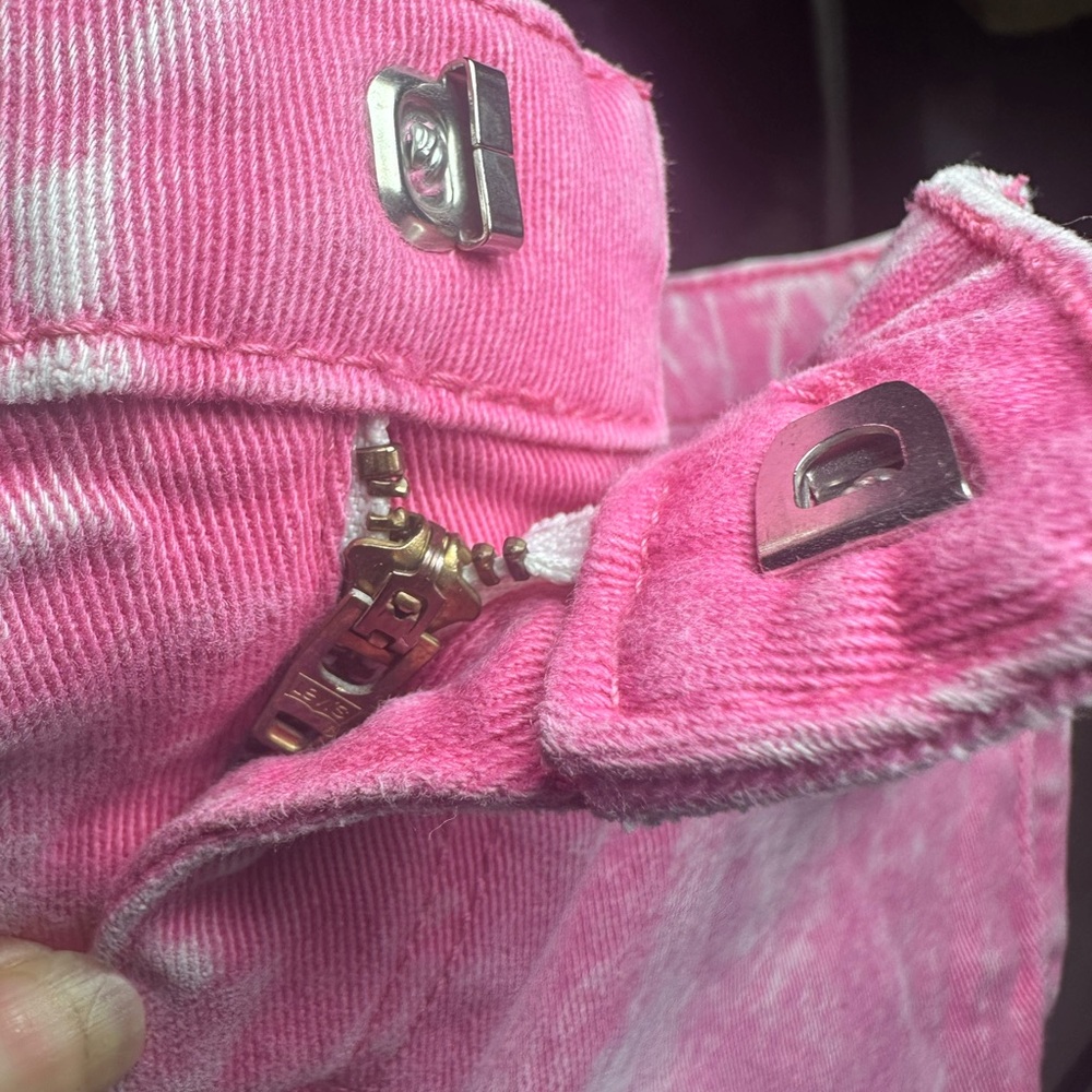 Levi's 711 Skinny Kids Pink wash Stone washed Stretch Jeans Girls Size 14 - Picture 5 of 7